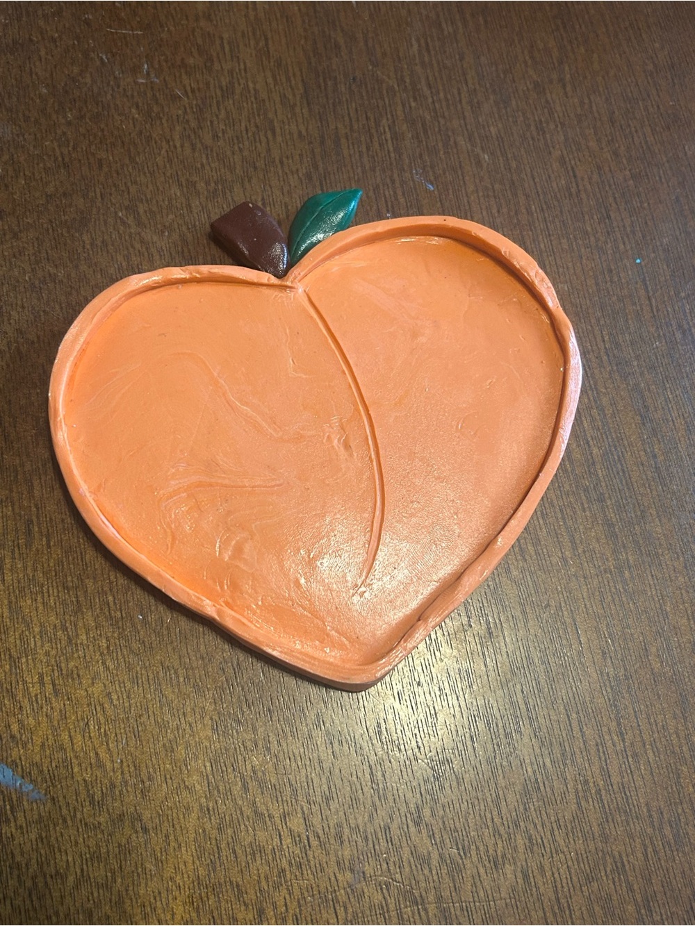 Handmade Peach Heart Trinket Disg